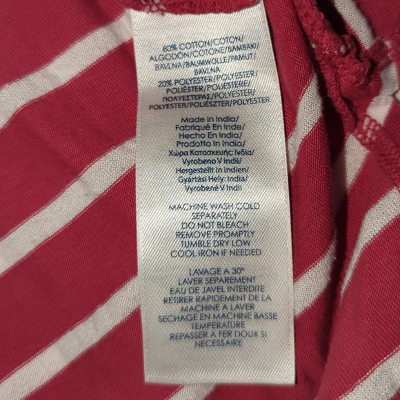 EUC Chaps Pink Red Hoodie Sweater Cotton Blend Womens S - Picture 4 of 4